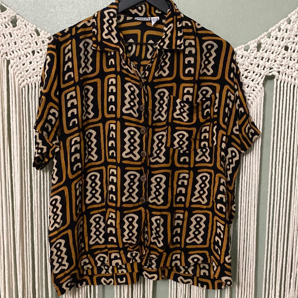 Chicos button up short sleeve